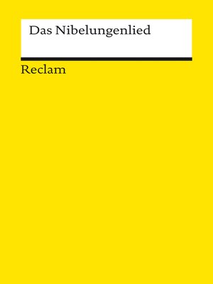 cover image of Das Nibelungenlied